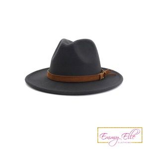 FiFi Fedora-Charcoal Gray
